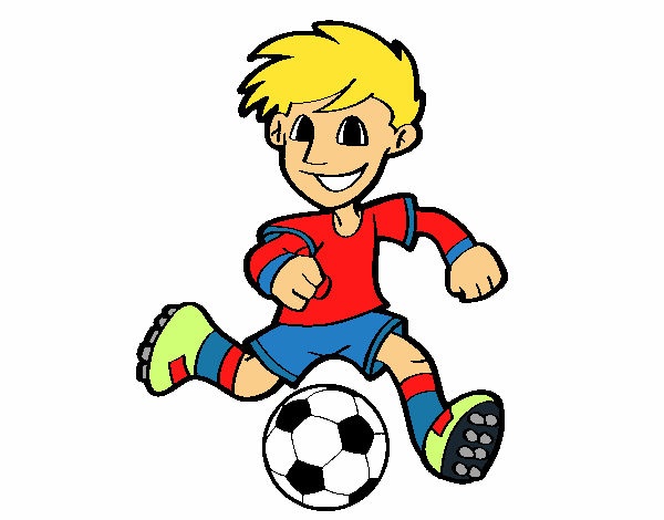 Dibujo de Jugador de fútbol con balón pintado por en  el día  27-02-18 a las 14:23:31. Imprime, pinta o colorea tus propios dibujos!