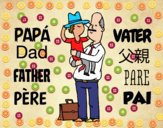 Padre e hijo con sombrero