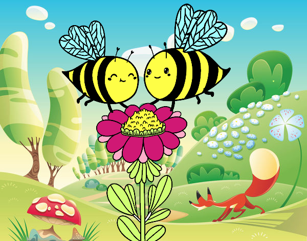 Pareja de abejas