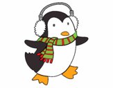 Pingüino con bufanda