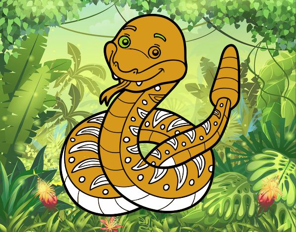 Una serpiente de cascabel