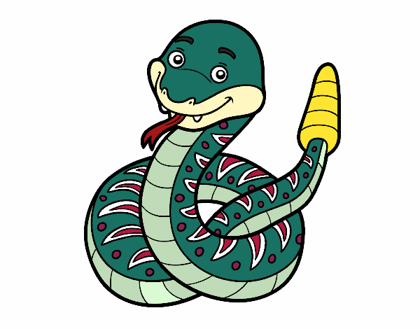 Dibujo Una serpiente de cascabel pintado por albabm24