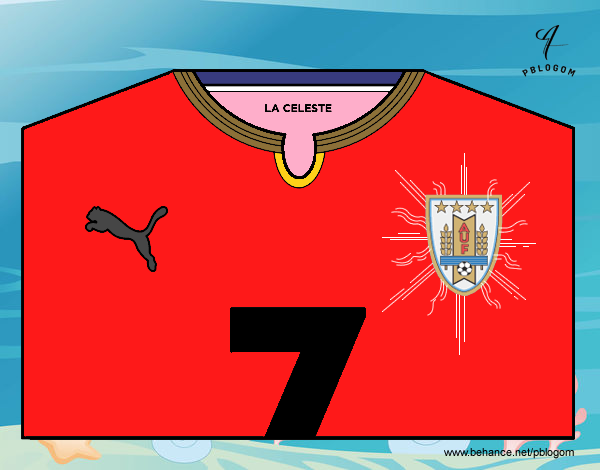 Camiseta del mundial de fútbol 2014 de Uruguay