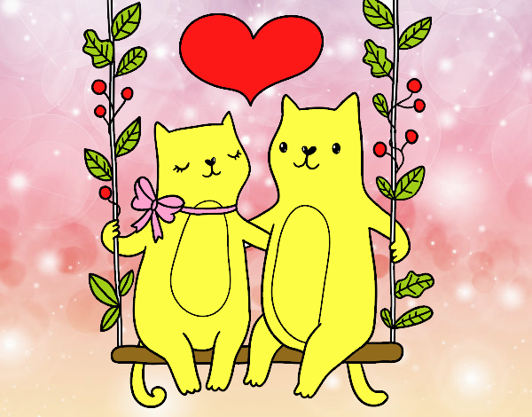 Gatitos enamorados