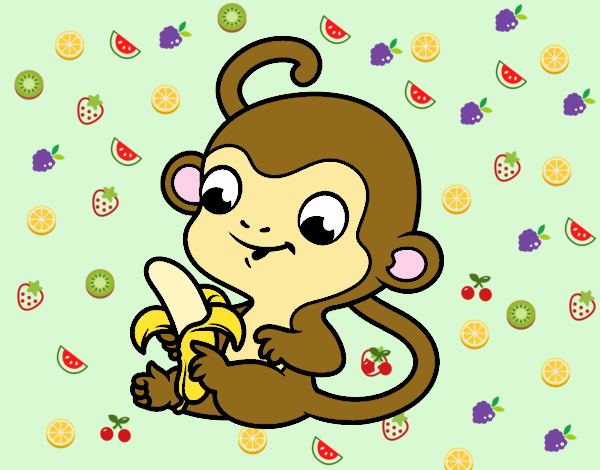 Monito con plátano