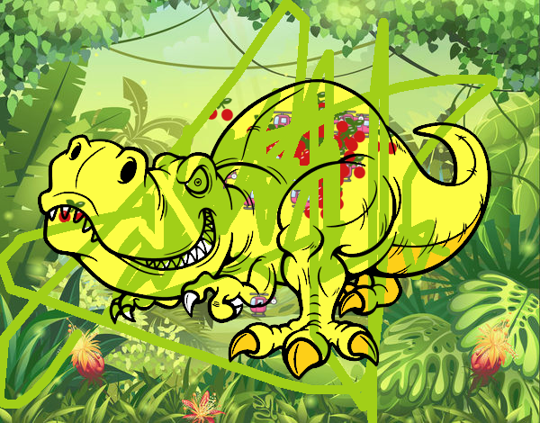 Dibujo Tyrannosaurus Rex pintado por JAVI77