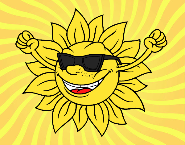 Un sol con gafas de sol