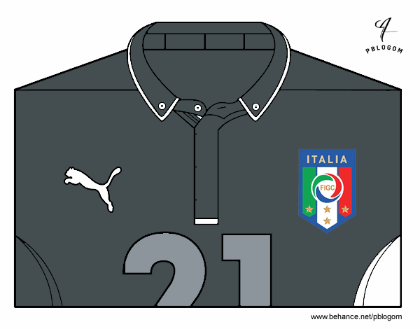 Camiseta del mundial de fútbol 2014 de Italia