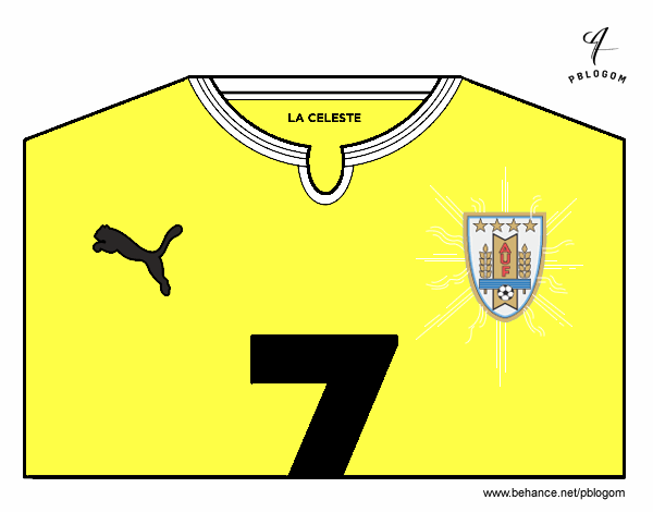 Camiseta del mundial de fútbol 2014 de Uruguay