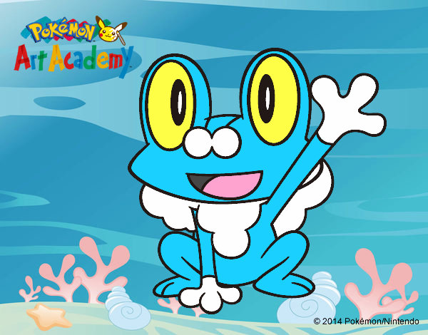 Froakie saludando