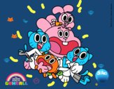 Gumball y amigos contentos