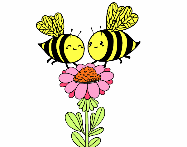 las apejas/flores