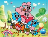 Gumball y amigos contentos