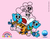 Gumball y amigos contentos