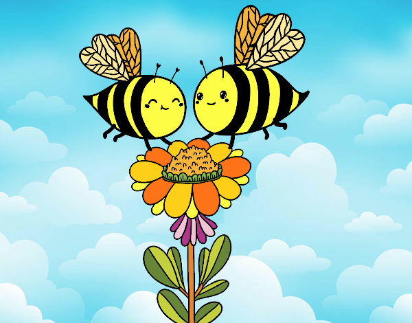 Dibujo Pareja de abejas pintado por Reape