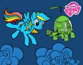 Rainbow Dash y la tortuga tanque