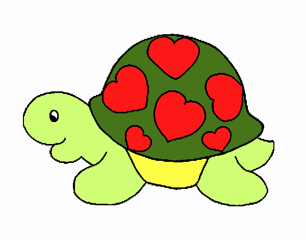 Tortuga con corazones