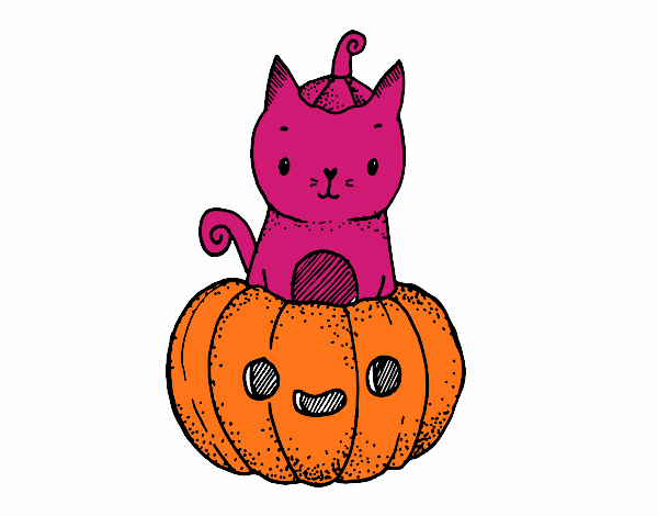 Un gatito de Halloween