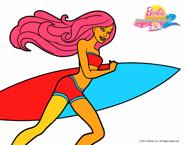 Barbie corre al agua