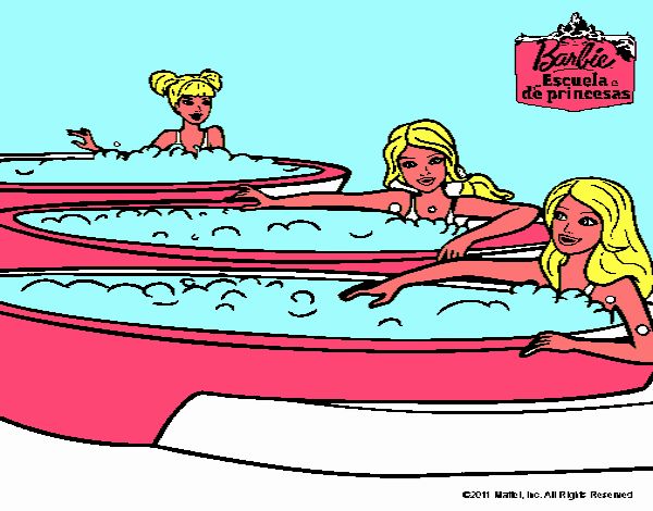 Barbie y sus amigas en el jacuzzi