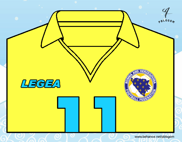 Camiseta del mundial de fútbol 2014 de Bosnia y Herzegovina