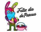 Conejo con muchos huevos de Pascua