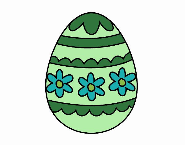 Dibujo Huevo de Pascua floral pintado por Luciaa99