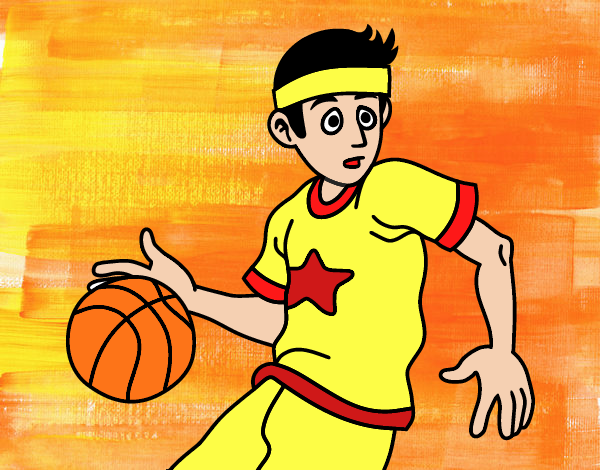 niño jugando al baloncesto