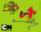 Mordecai y Rigby karatekas