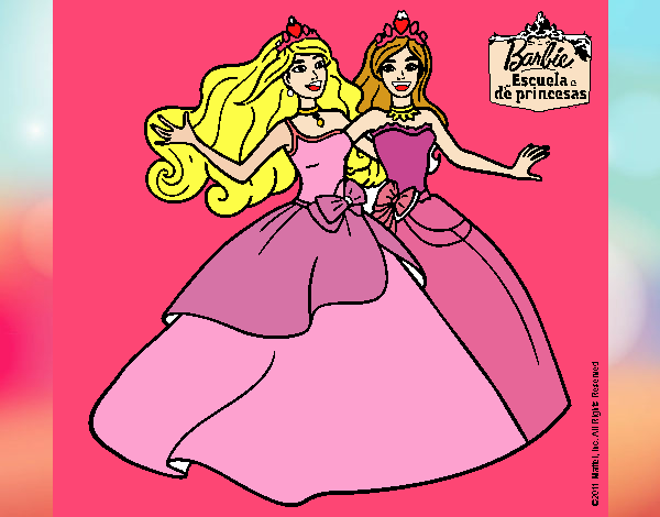 Barbie y su amiga súper felices