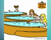 Barbie y sus amigas en el jacuzzi