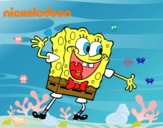 Bob Esponja saludando