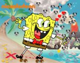 Bob Esponja saludando