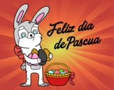 Conejo con muchos huevos de Pascua