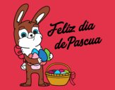 Conejo con muchos huevos de Pascua