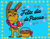 Conejo con muchos huevos de Pascua