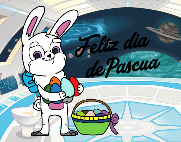 Conejo con muchos huevos de Pascua