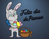 Conejo con muchos huevos de Pascua