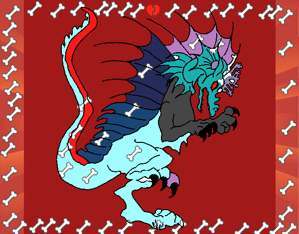 dragon de colores sin alas  