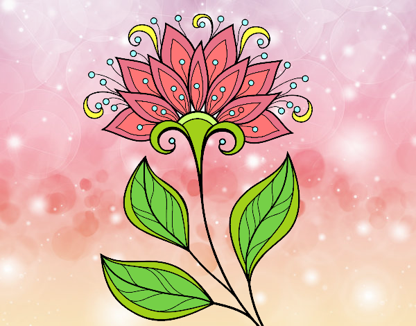 Dibujo Flor decorativa pintado por yaretzi200