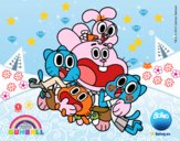 Gumball y amigos contentos