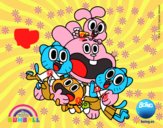 Gumball y amigos contentos