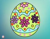 Dibujo Huevo de Pascua casero con flores pintado por epv4