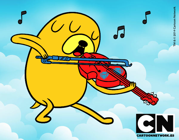 jake  tocando el  biolin en el cielo