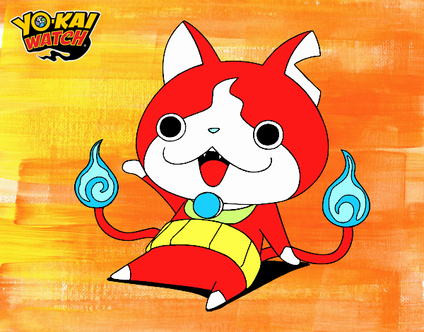 Jibanyan saludando