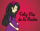 Mamá embarazada en el día de la madre