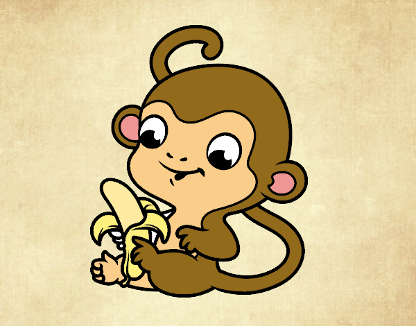 Monito con plátano