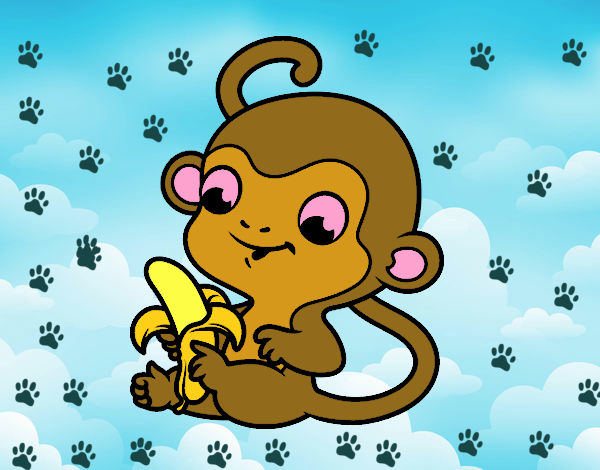 Monito con plátano