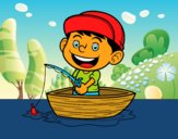 Niño pescando