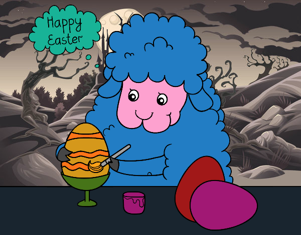 Feliz Pascua OVejita Azul